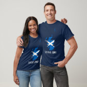 スコットランドタータンチェック軍Tシャツの国旗の地図 Tシャツ (ユニセックス)