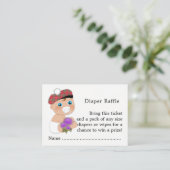 スコットランドタータンチェック |アザラシ赤ちゃんシャワーおむつラッフル エンクロージャーカード (スタンド正面)