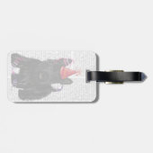 スコットランドテリアおよびパーティーの帽子 ラゲッジタグ (裏面横)