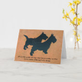 スコットランドテリアのグリーティングカード カード (黄色い花)