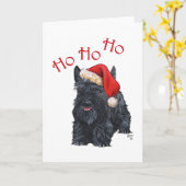 スコットランドテリアのグリーティングカード カード (黄色い花)