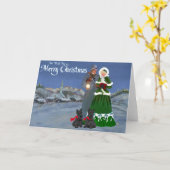 スコットランドテリアのグリーティングカード カード (黄色い花)