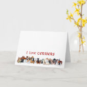 スコットランドテリアのグリーティングカード カード (黄色い花)