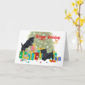 スコットランドテリアのグリーティングカード カード (黄色い花)