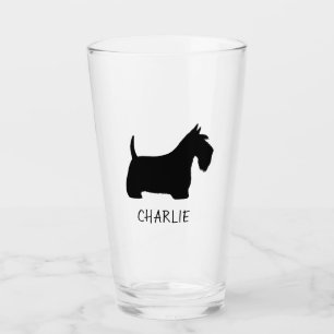 スコットランドテリアのシルエット のスコッチテリア犬のカスタム タンブラーグラス