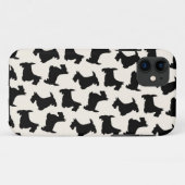 スコットランドテリアのスコッチテリア犬パターン黒 Case-Mate iPhoneケース (裏面(横))