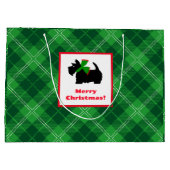 スコットランドテリアのメリークリスマスプレド ラージペーパーバッグ (裏面)