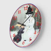 スコットランドテリアの時計 ラージ壁時計 (傾斜)