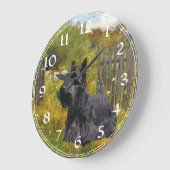 スコットランドテリアの時計 ラージ壁時計 (傾斜)