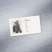 スコットランドテリアの絵画-かわいい元の犬の芸術 マグネット名刺 (インサイチュ)