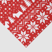 スコットランドテリアはクリスマスパターンのシルエットを描きます 薄葉紙 (詳細)