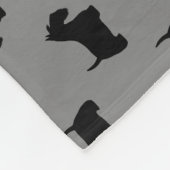 スコットランドテリアはパターンのシルエットを描きます フリースブランケット (角)