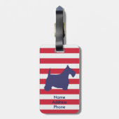 スコットランドテリアは個人化なります ラゲッジタグ (裏面縦)