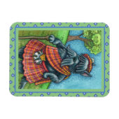 スコットランドテリアスコットドッグプライドキルトスポラン マグネット (横)