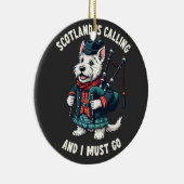 スコットランドテリアドッグスコットランドが呼び出している&私は必要 セラミックオーナメント (右)