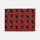 スコットランドテリア犬およびTam O'Shanter フリースブランケット (正面(横))