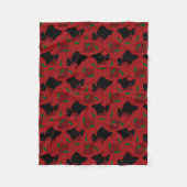 スコットランドテリア犬およびTam O'Shanter フリースブランケット (正面)