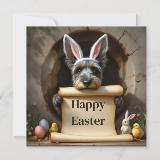 スコットランドテリア犬とメッセージ シーズンカード (正面)