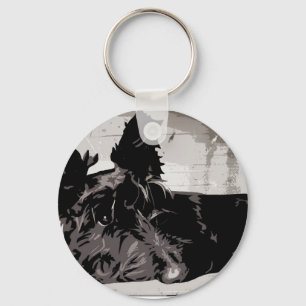 スコットランドテリア犬のキーホルダーのkeychain キーホルダー