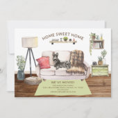 スコットランドテリア犬の引越しのお知らせ 招待状 (正面)