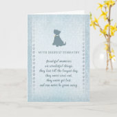 スコットランドテリア犬の悔やみや弔慰の美しい記憶 カード (黄色い花)