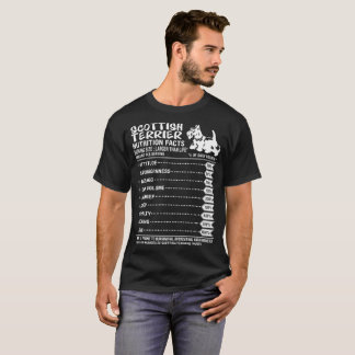 スコットランドテリア犬の栄養物の事実のTシャツ Tシャツ
