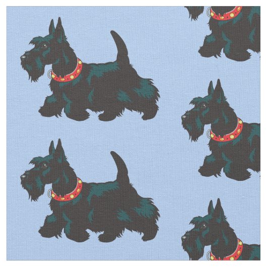 スコットランドテリア犬 ファブリック (クローズアップ)