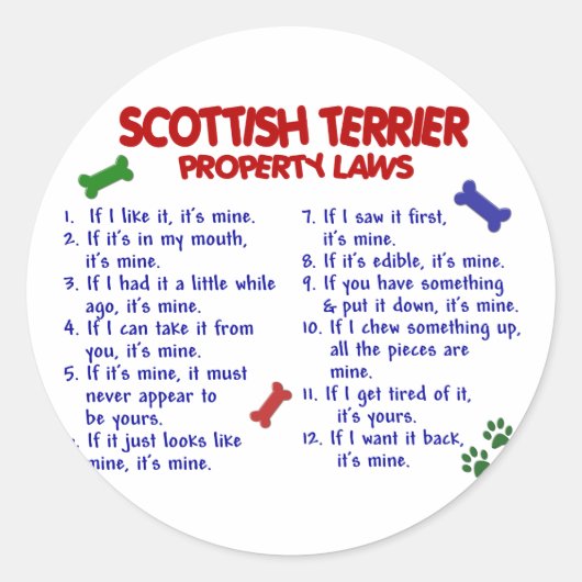 スコットランドテリア財産法2 ラウンドシール (正面)