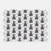 スコットランドテリア（スクロールフレーム） ラッピングペーパーシート (正面)