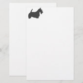 スコットランドテリアdk灰色silhouette.png 便箋 (正面/裏面)