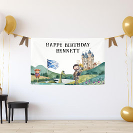 スコットランドテーマの誕生日パーティーウェルカムバナー 横断幕