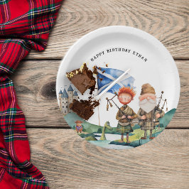 スコットランドテーマの誕生日パーティー ペーパープレート