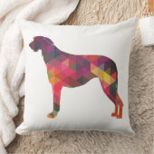 スコットランドディアーハウンド幾何学模様シルエット クッション (ブランケット)