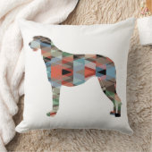 スコットランドディアーハウンド幾何学模様シルエット クッション (ブランケット)