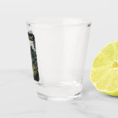 スコットランドデザイン：ハイランド牛、城、景色 ショットグラス (右)