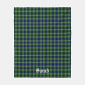 スコットランドトゥイードサイドディストリクトパーソナライズされたタータンチェック フリースブランケット (正面)