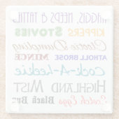 スコットランドノッシュ – スコットランドの食べ物 – Glass Coaster ガラスコースター (裏面)