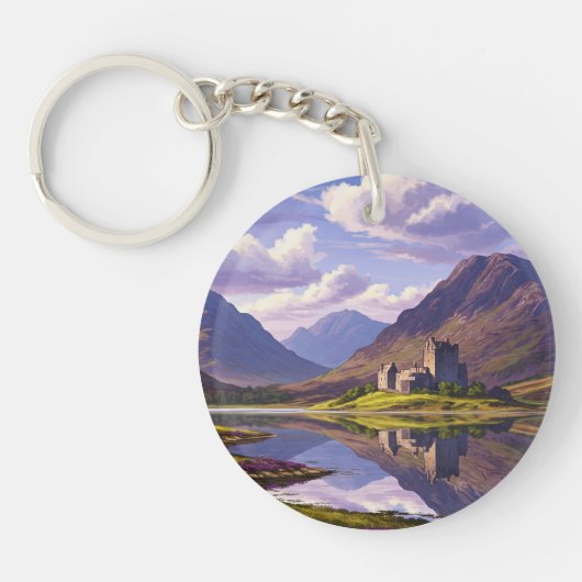 スコットランドハイランズキャッスルトラベル キーホルダー (正面)