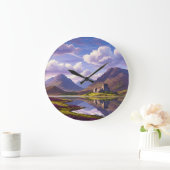 スコットランドハイランズキャッスルトラベル ラージ壁時計 (ホーム)