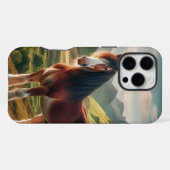 スコットランドハイランドのクライドルデールホース iPhoneケース (裏面横)