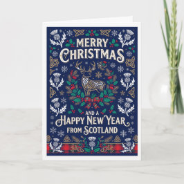 スコットランドハイランドカウのクリスマスカード カード