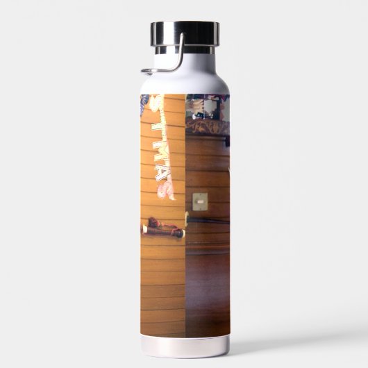 スコットランドバグパイプタータンチェックプレイドミュージカル楽器 ウォーターボトル (右面)