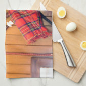 スコットランドバグパイプタータンチェックプレイドミュージカル楽器 キッチンタオル (四つ折り)