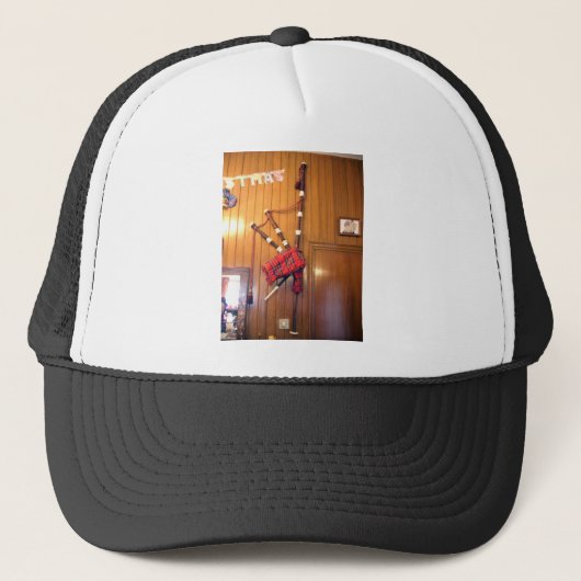 スコットランドバグパイプタータンチェックプレイドミュージカル楽器 キャップ (正面)