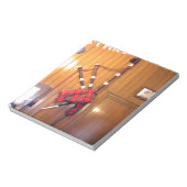 スコットランドバグパイプタータンチェックプレイドミュージカル楽器 ノートパッド (回転)