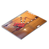 スコットランドバグパイプタータンチェックプレイドミュージカル楽器 ノートブック (左側)