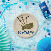 スコットランドバグパイプ ペーパープレート (パーティー)