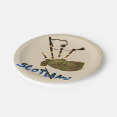 スコットランドバグパイプ ペーパープレート (アングル)