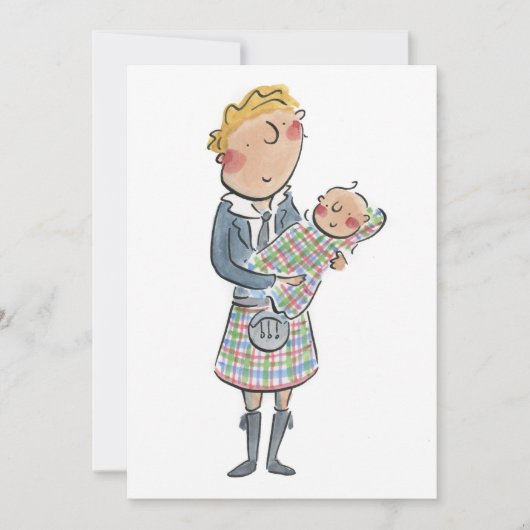 スコットランドパパ 招待状 (正面)