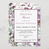 スコットランドフラワーズバーズウォーターブライダルシャワー 招待状 (正面/裏面)